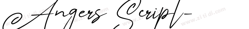 Angers Script字体转换